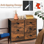 Dresser with 6 Foldable Fabric Drawers Living Room Bedroom