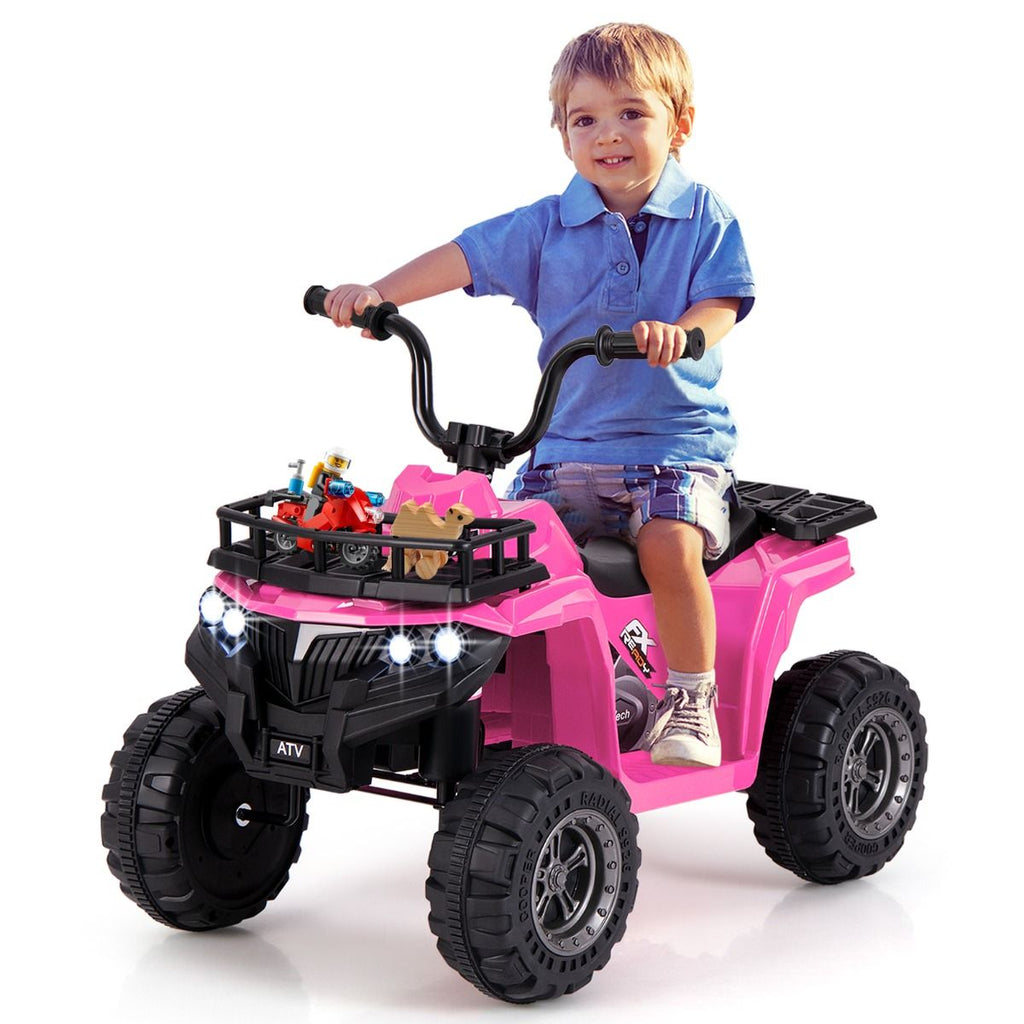 6V Kids Quad Ride-On – One-Button Start ATV with Tread Tires & MP3 Player