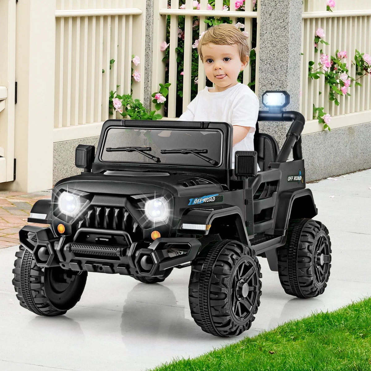 SEDOL 12V High-Performance Kids Ride-On Truck with Parental Remote Control Dual 35W Motors All-Terrain Traction and Wireless Bluetooth Music Player