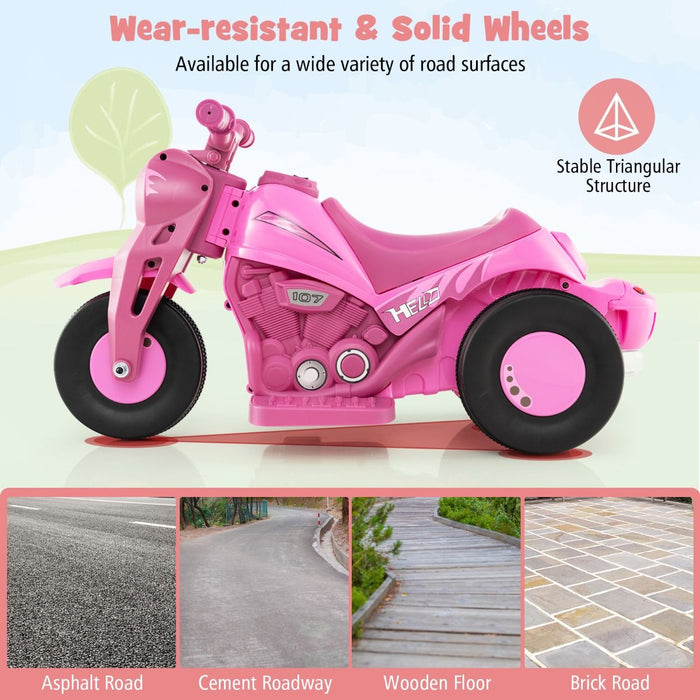 6V Kids Electric Motorcycle – Bubble Maker, Music & LED Headlights
