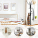 Modern Freestanding Metal Coat Stand with 12 Hooks