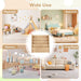 4-Tier Kids Bookshelf with Deep Compartments for Kids Bedroom