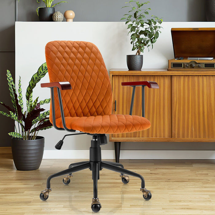 Adjustable Velvet Rocking Leisure Chair with Padded Seat