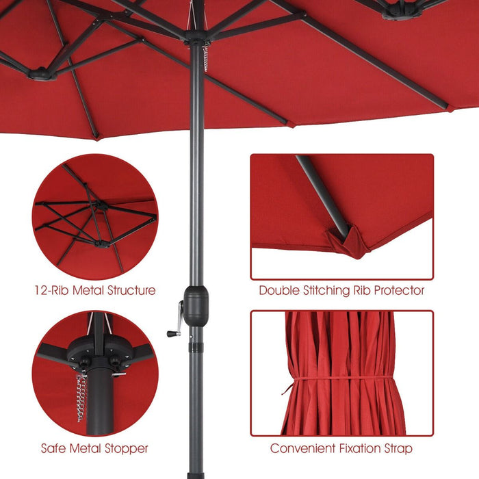 4.5m Double-Sided Outdoor Garden Parasol
