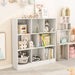 8-Cube Bookshelf with 2 Anti-Tipping Kits and Display Shelf for Home