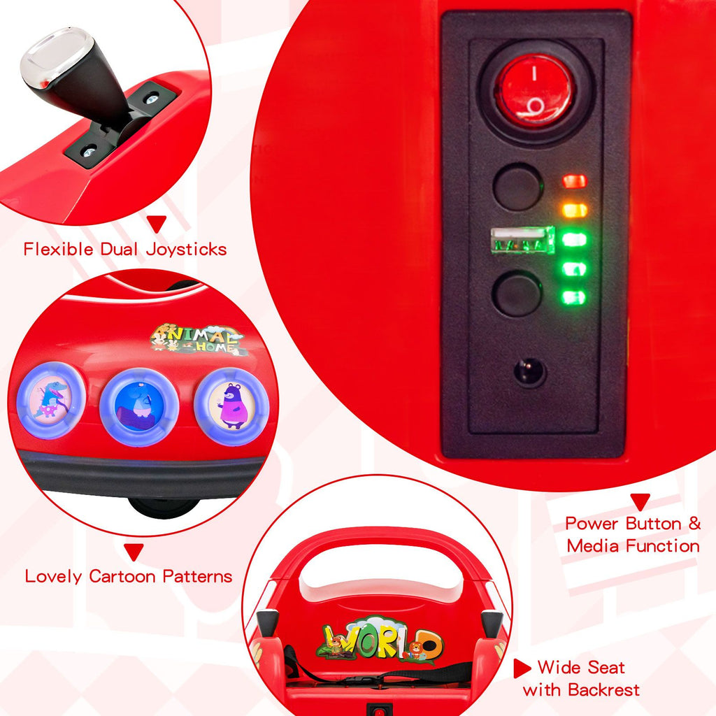 SEDOL 12V High-Performance Kids Bumper Car with 360° Rotation Parental Remote Control Wireless Bluetooth Audio and LED Light Show – 30kg Capacity
