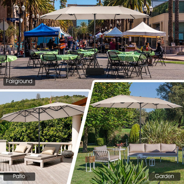 4.5m Double-Sided Outdoor Garden Parasol