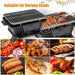 Portable Charcoal Grill Stove with Rotatable Grill & Foldable Body