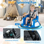 SEDOL 12V High-Performance Kids Bumper Car with 5-Point Safety Harness 360° Zero-Turn Dual Joysticks Parental Remote Control and 5-Mode LED Light Show