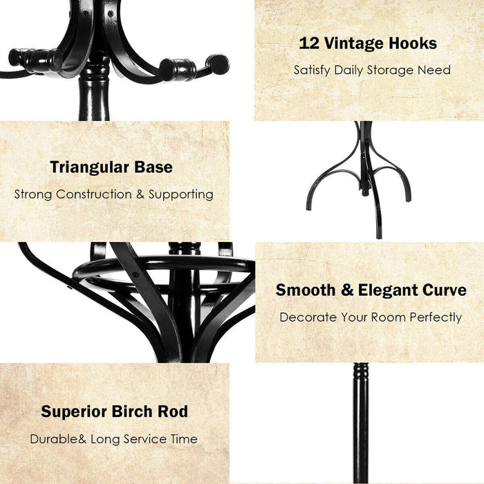 Wooden Coat and Hat Stand