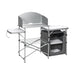 Camping Kitchen Table with Storage & Windscreen – Folding BBQ & Prep Station