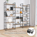 5-Tier Industrial Bookshelf with 14 Open Shelves for Home Office