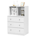 3-Drawer Dresser with 2 Open Compartments for Living Room Bedroom