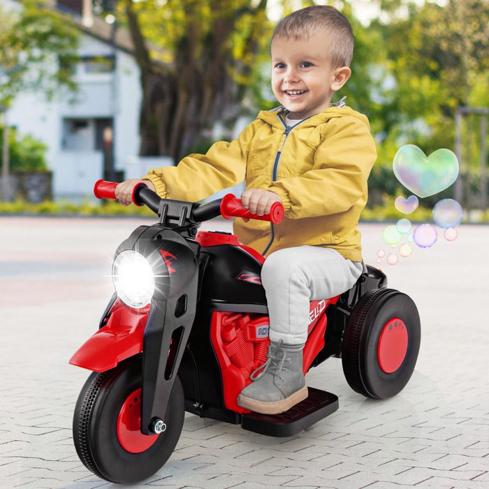 6V Kids Electric Motorcycle – Bubble Maker, Music & LED Headlights