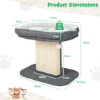 2-Tier Cat Tree with Sleeping Perch Sisal Scratching Plate and Ball