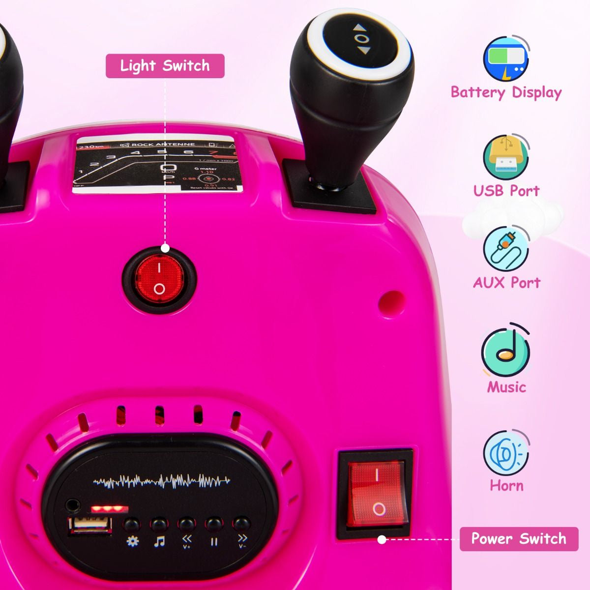 SEDOL 12V High-Performance Kids Bumper Car with 360° Zero-Turn Dual Joysticks Parental Remote Control LED Surround Lighting and Integrated USB/Story Hub