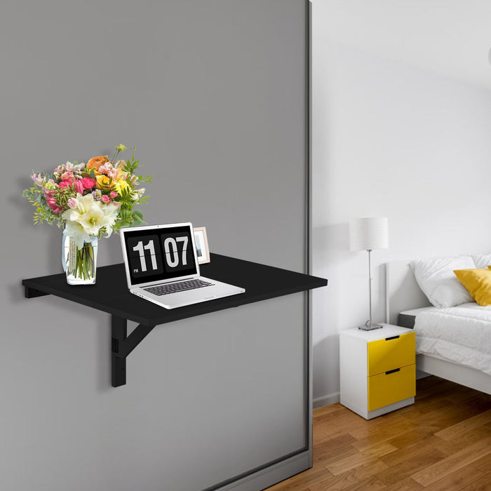 80 X 60 Cm Wall Mounted Folding Table Drop-Leaf Floating Writing Desk
