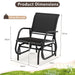Glider Rocking Chair – Outdoor Swing Seat with Steel Frame & Breathable Fabric