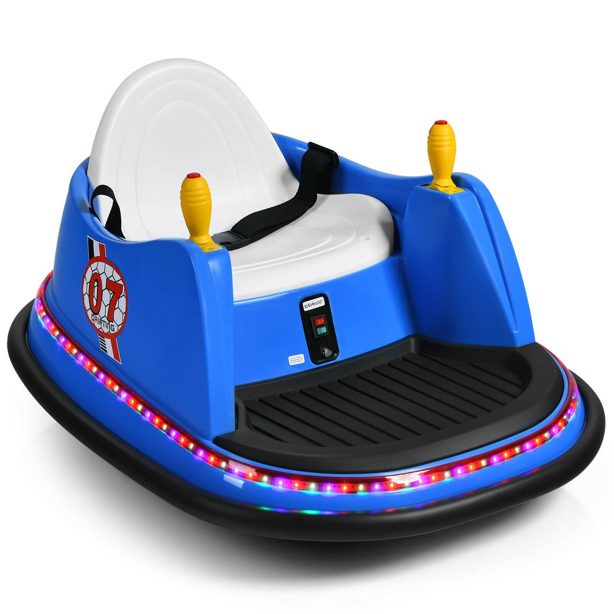 SEDOL Kids 6V Electric Bumper Car for Toddlers 360° Zero-Turn Waltz Car with Parental Remote Control Wall-Safe Rubber Bumper and Flashing LED Light Show