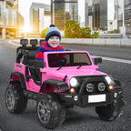 SEDOL 2-Seater 12V Electric Kids Ride-On Truck with Dual Storage Compartments Parental Remote Control High-Capacity 7Ah Battery and All-Terrain Spring Suspension – 50kg Limit