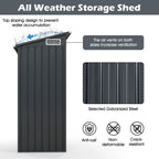 All-Weather Outdoor Storage Shed – Waterproof Garden Utility Cabinet with Sloping Roof