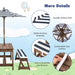 Kids Picnic Table with Cushions & Adjustable Umbrella – Fir Wood Play Table for 4