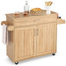 Rolling Kitchen Storage Trolley with Adjustable Shelf and Drawer