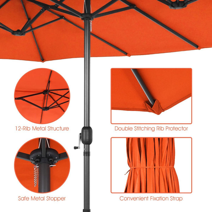 4.5m Double-Sided Outdoor Garden Parasol