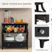 3-Tier X-Shaped Console Table with Drawer and Open Storage Shelves