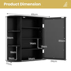 3-Tier Mirrored Wall Mounted Bathroom Cabinet