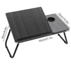 Multifunctional Foldable Bed Table – Portable Adjustable Laptop Desk with Cup Holder, Height & Angle Adjustable