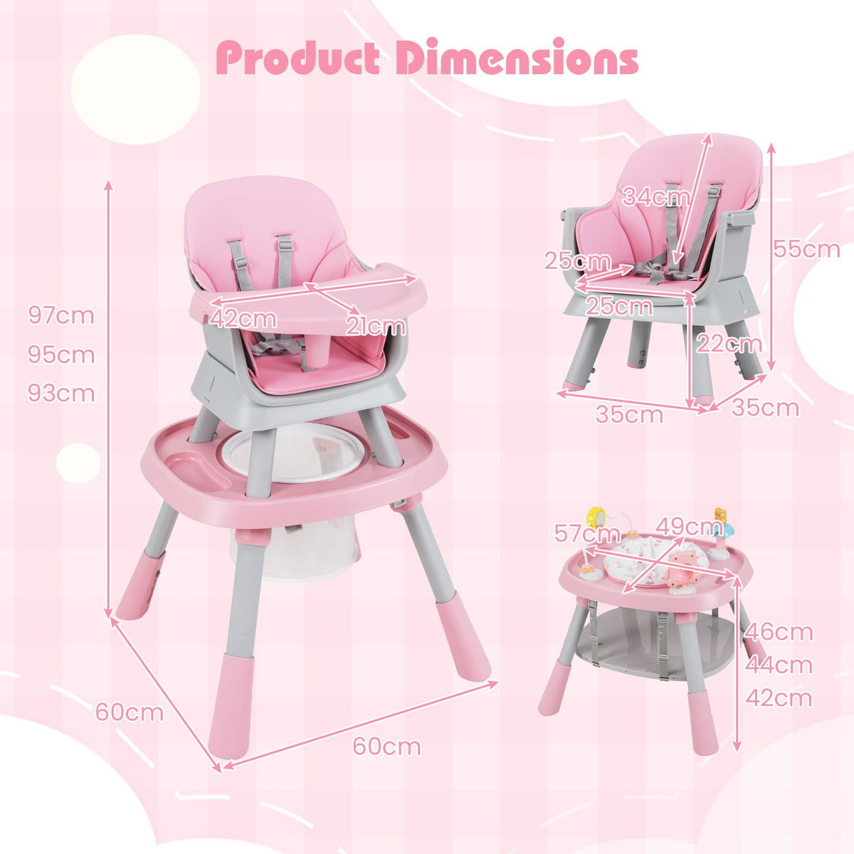 SEDOL 16-in-1 "Ultimate Explorer" High Chair & Activity Center — Convertible Sensory Station, Building Block Table, Booster Seat, and High Stool with 360° Rotating Seat – 6-36 Months