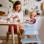 SEDOL 6-in-1 Ultimate Baby-to-Toddler High Chair & Activity Station with Building Block Tabletop Parental Booster Seat and Waterproof PU Leather Cushion – 25kg Capacity