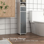 180CM Tall Freestanding Bathroom Cabinet with 2 Doors and 1 Drawer