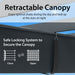 3x4m Outdoor Retractable Pergola with Adjustable Sun Shade Canopy
