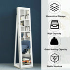 3-In-1 Mirrored Jewellery Armoire with Display Shelves