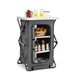 3-Tier Folding Camping Storage Cabinet with Side Pockets and Carry Bag