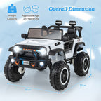SEDOL 2-Seater 24V Kids Ride-On Truck with 4-Motor 4WD System Parental Remote Control 3-Point Safety Harness and Bonus Digging Shovel – 50kg Capacity