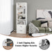 6-Tier Modern Wooden Bookshelf with 4 Open Shelves and 2 Drawers