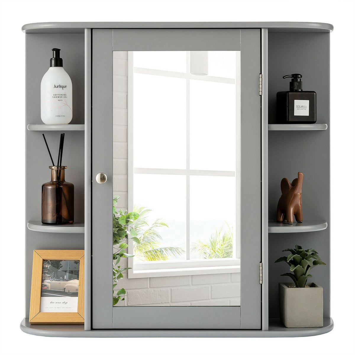 3-Tier Mirrored Wall Mounted Bathroom Cabinet