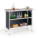 Aluminum Lightweight Folding Picnic Table with 2-Tier Shelves and Carrying Bag