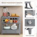 3-Tier X-Shaped Console Table with Drawer and Open Storage Shelves