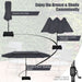 4.5m Double-Sided Outdoor Garden Parasol