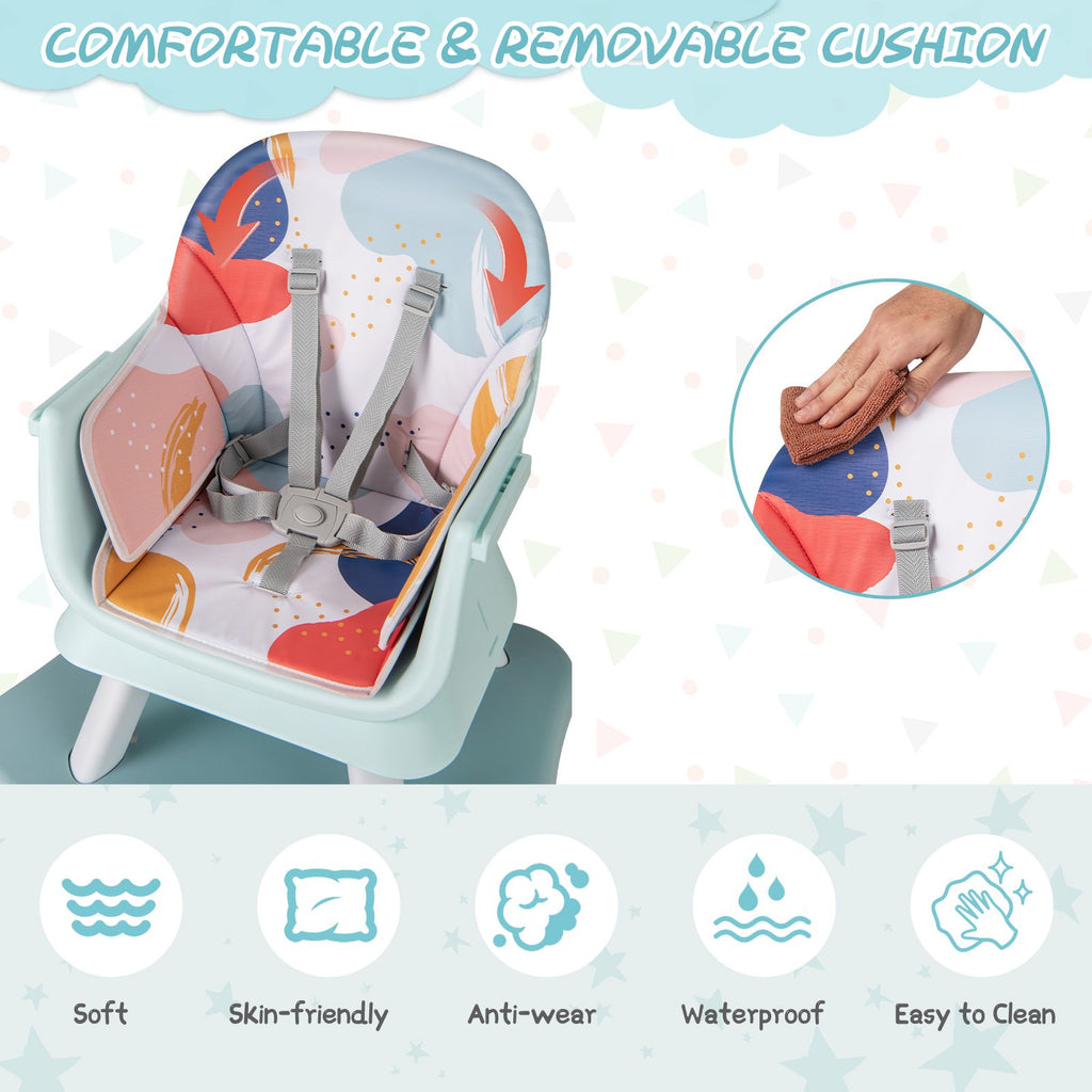 SEDOL 6-in-1 Ultimate Baby-to-Toddler High Chair & Activity Station with Building Block Tabletop Parental Booster Seat and Waterproof PU Leather Cushion – 25kg Capacity