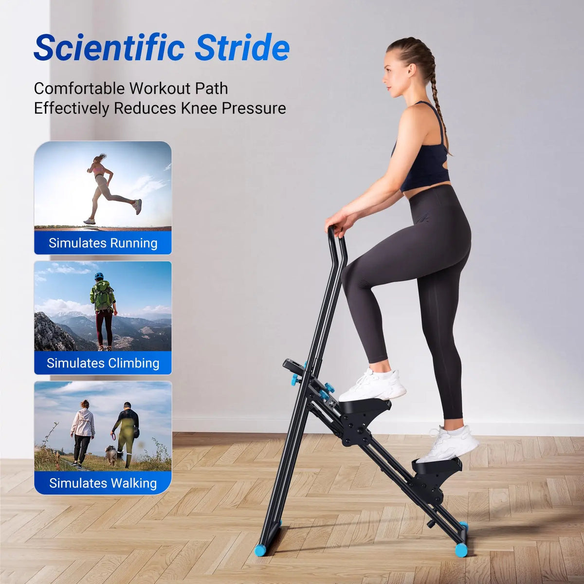 Stair Stepper Machine – Folding Vertical Climber, Compact Cardio Exercise Equipment