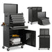 High-Capacity Rolling Tool Cabinet – Lockable Wheels, Metal 2‑in‑1 Chest & Base