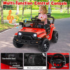 SEDOL 12V Electric Ride-On Truck for Kids with Parental Remote Control Dual 25W Motors All-Terrain Shock Absorbers LED Headlights and Soft-Start Safety System