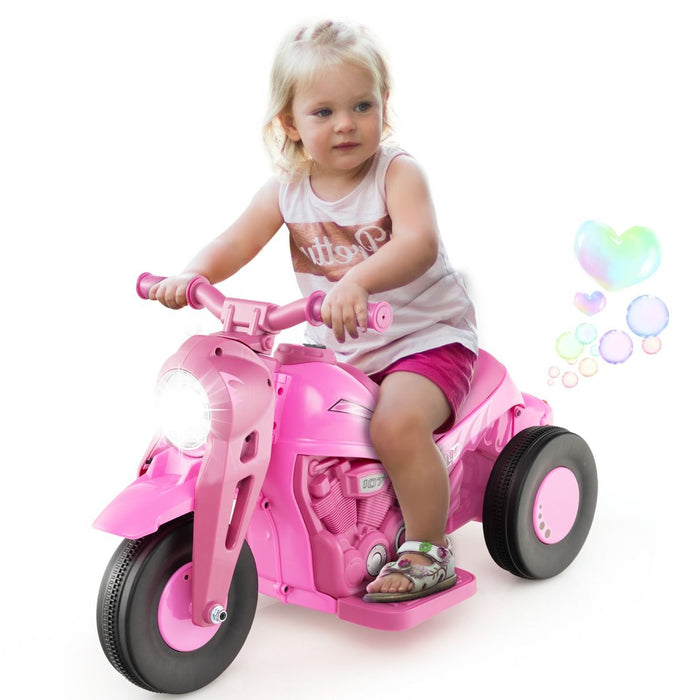 6V Kids Electric Motorcycle – Bubble Maker, Music & LED Headlights