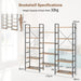 5-Tier Industrial Bookshelf with 14 Open Shelves for Home Office