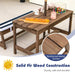 Kids Picnic Table with Cushions & Adjustable Umbrella – Fir Wood Play Table for 4